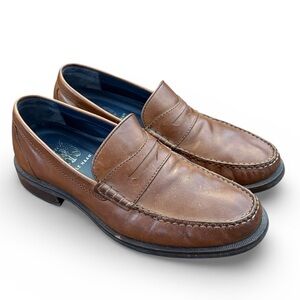 Cole Haan Pinch Maine Classic Penny Loafer Brown Leather Slip-On Prep Shoe 7.5M